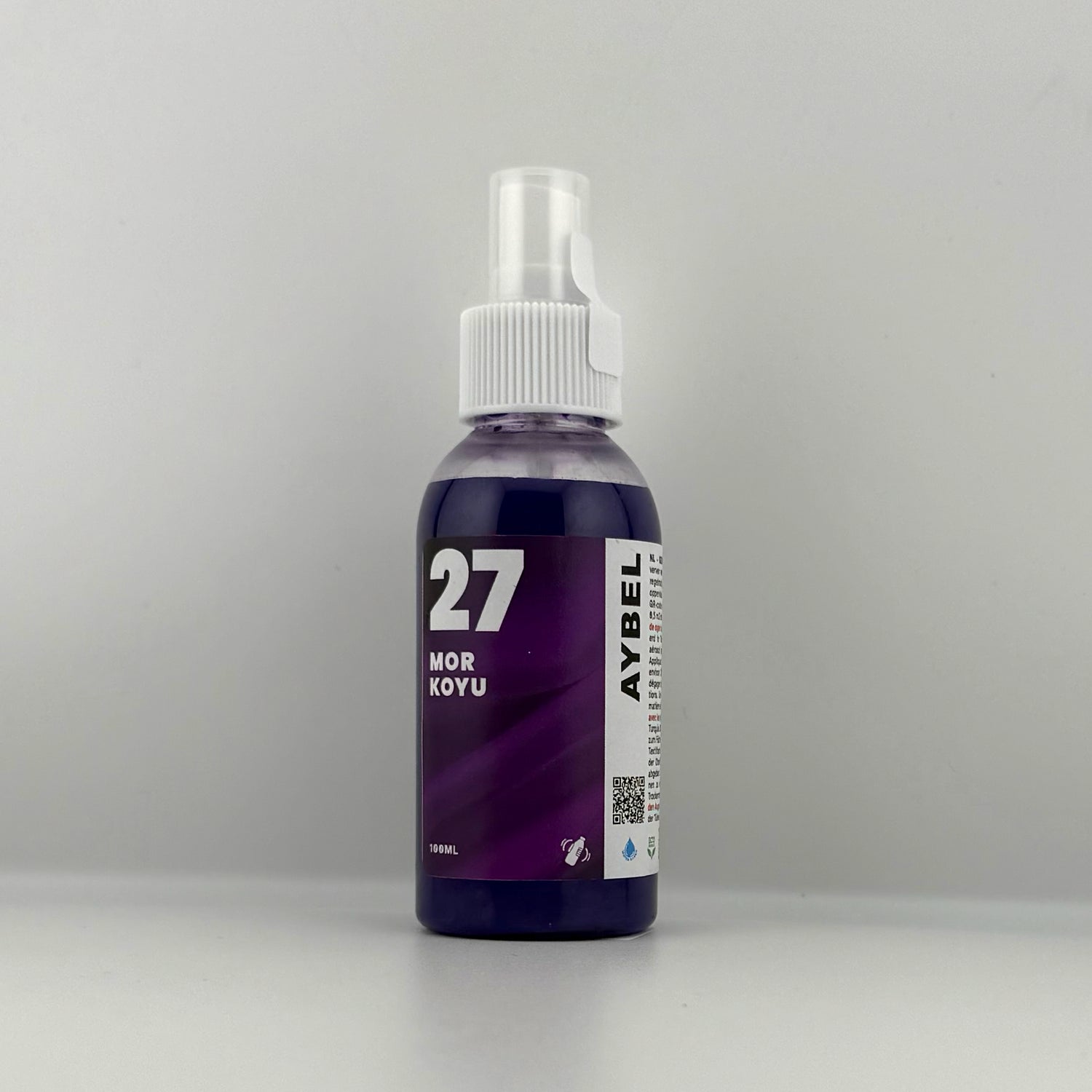 Mørkelilla tekstilfarvespray